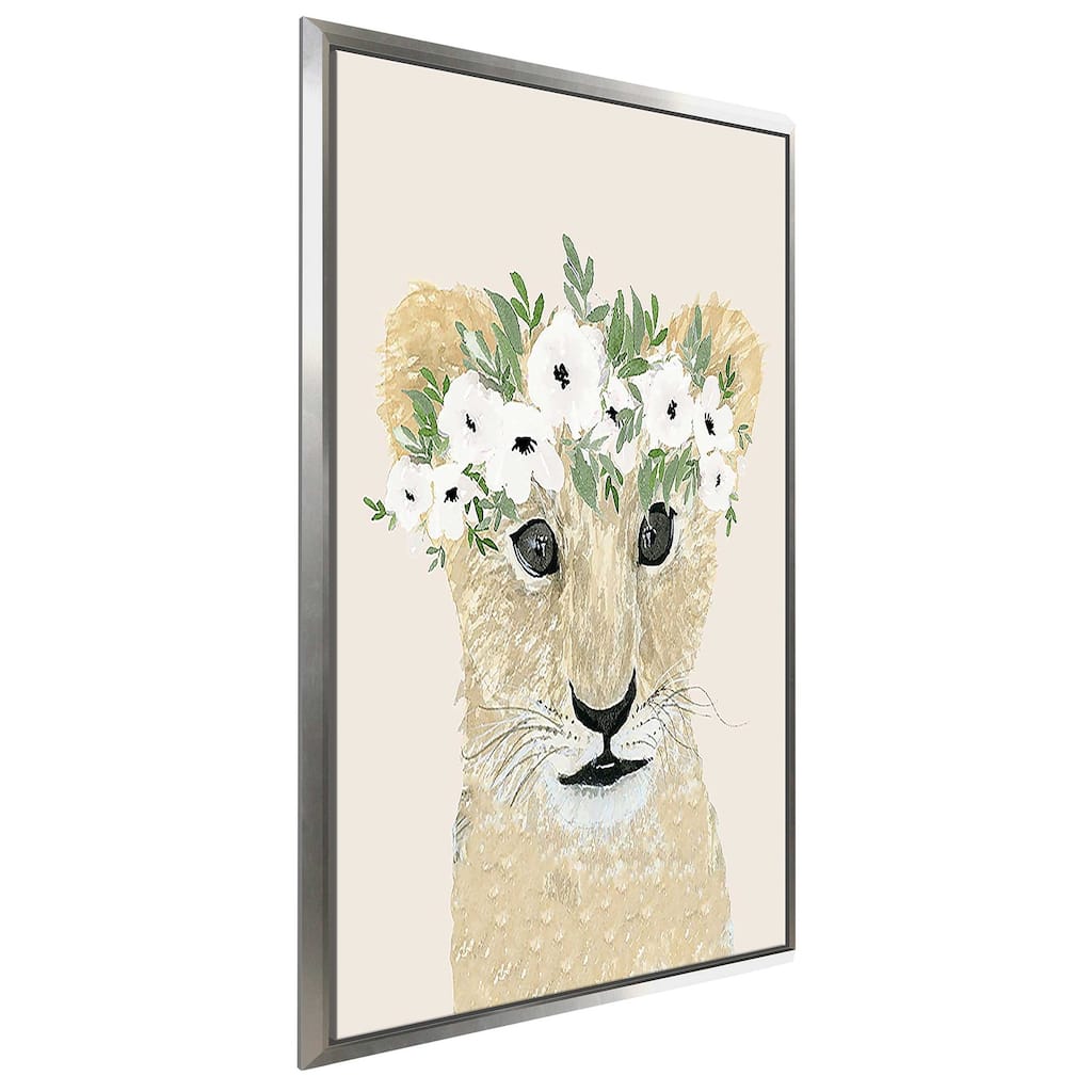 "A Little Lion" Print on Floating Canvas