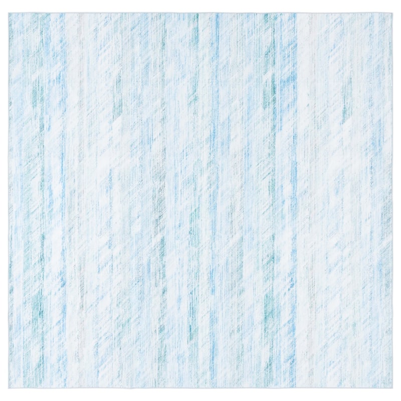SAFAVIEH Malibu Janis Modern & Contemporary Rug - 6' Square - Grey/Aqua