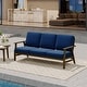 preview thumbnail 28 of 90, Casual Wood Outdoor Patio Sofa Loveseat with Cushion
