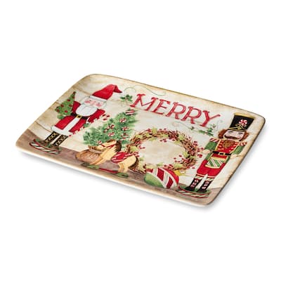 Certifed International Nutcracker Parade Rectangular Platter 16" x 12" - 16 L x 12 W x 1.25 H