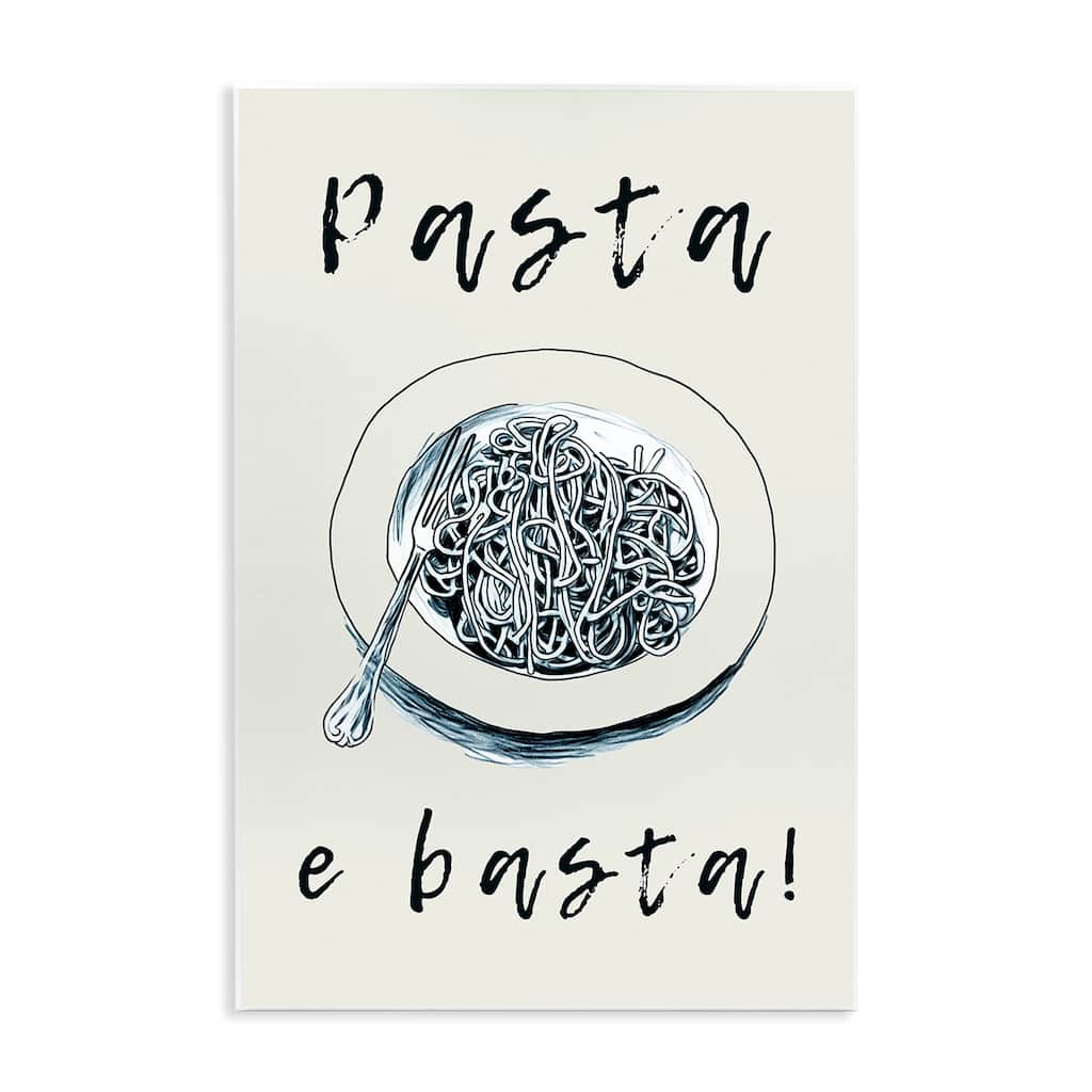 Stupell Pasta e Basta Meal Wall Plaque Art Design By Andreas Magnusson