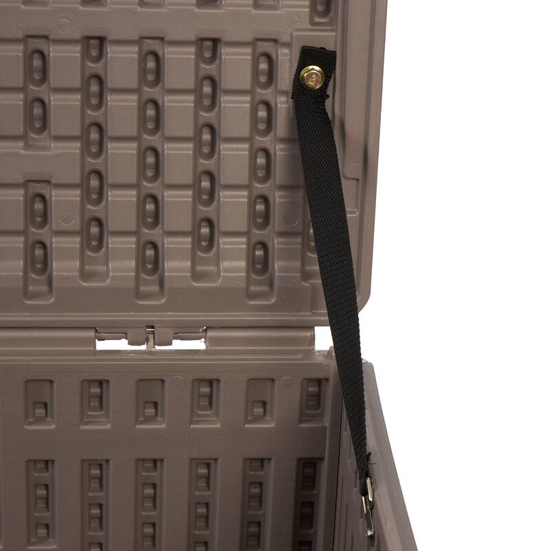 Plastic Development Group 105-Gallon Resin Outdoor Storage Patio Deck Box, Gray
