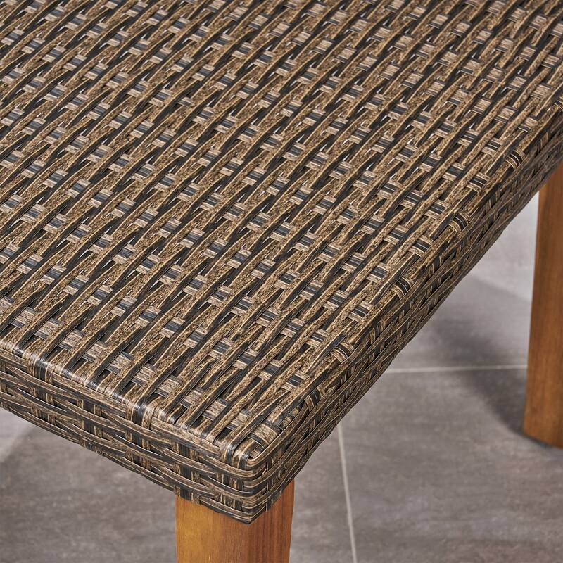 Hampton Outdoor 5-piece Mid-Century Wicker Chat Set by Christopher Knight Home