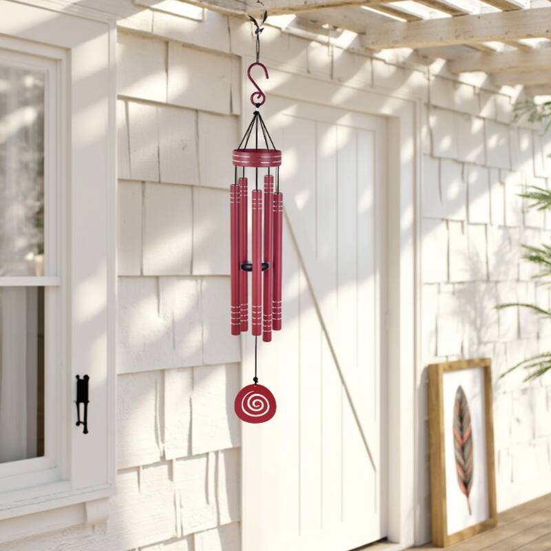 Sunset Vista Design 41" Heavy Tone Wind Chime, Red