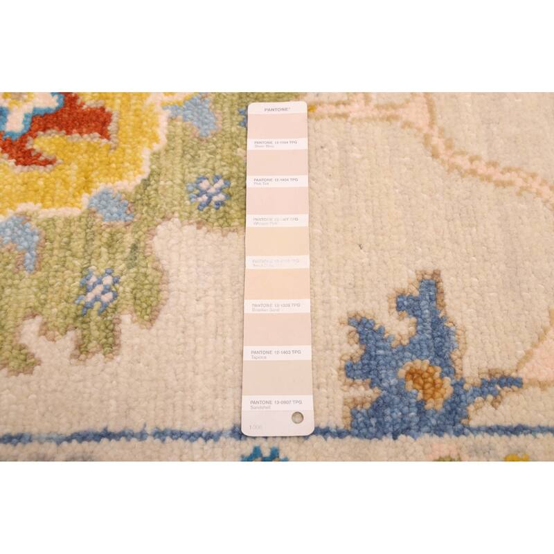 ECARPETGALLERY Hand-knotted Modern Oushak Beige Wool Rug - 8'0 x 10'0