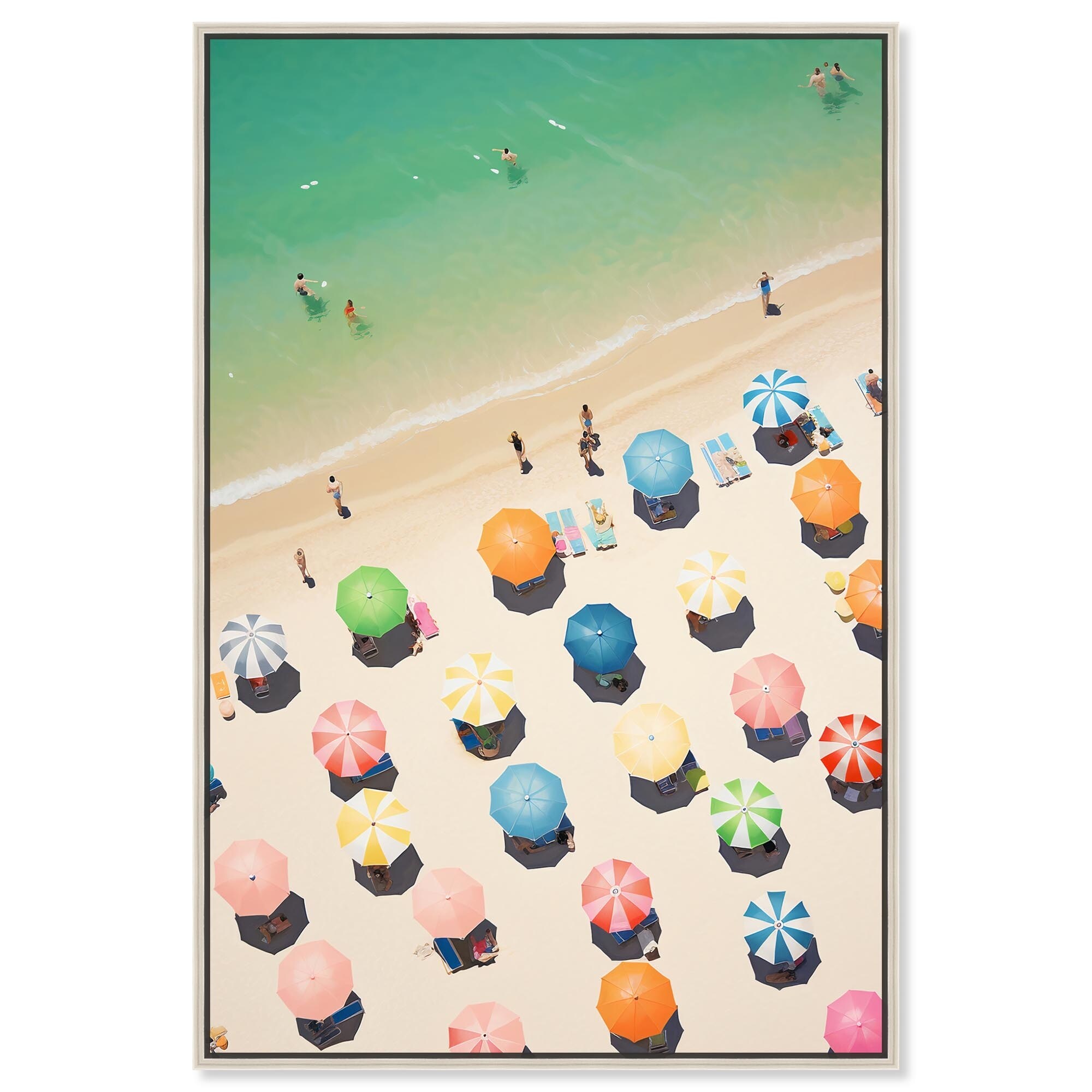 A Summer Day Canvas Modern Beach Wall Art by Art Remedy