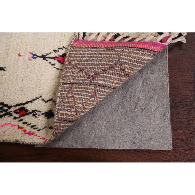 Tribal Oriental Moroccan Geometric Area Rug Hand-knotted Wool Carpet - 6'1" x 9'5"