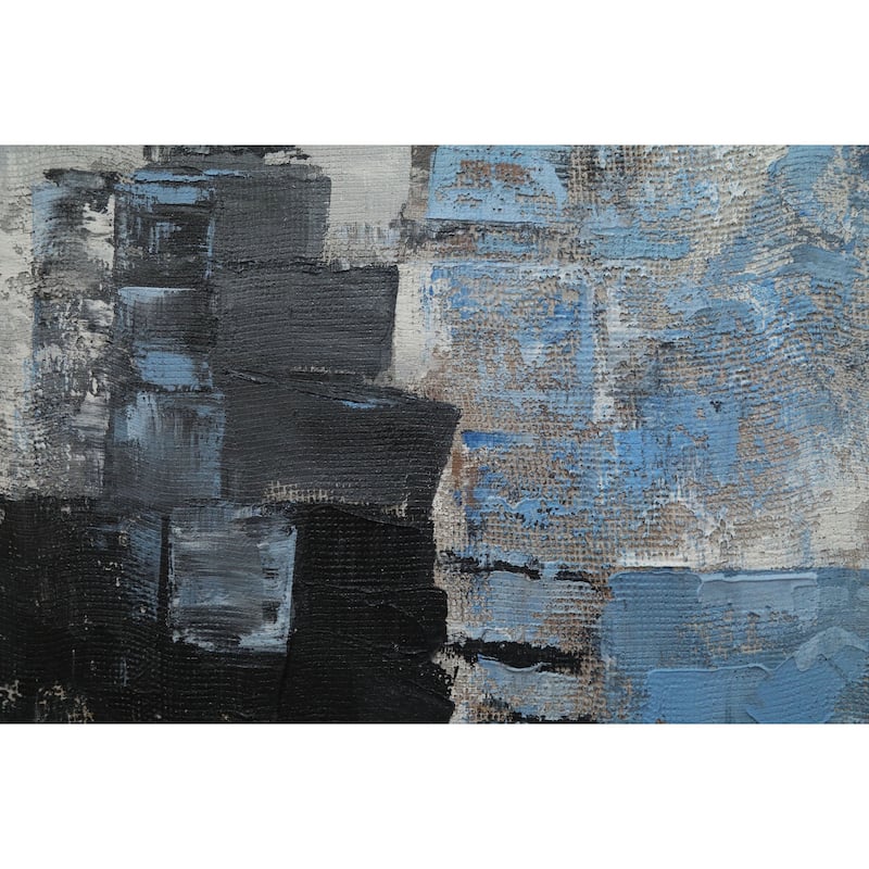 Reflections Hand Painted Abstract Vertical Canvas Wall Art 47x31 Inch