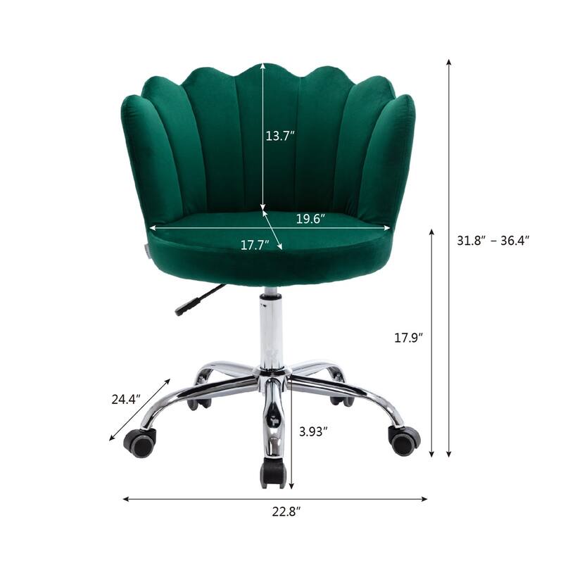 Merax Swivel Velvet Shell Chair for Living Room