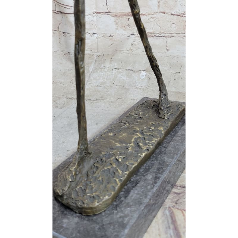 Walking Man After Giacometti Bronze Statue Sculpture Modern Art 18 Inches X 10 Inches