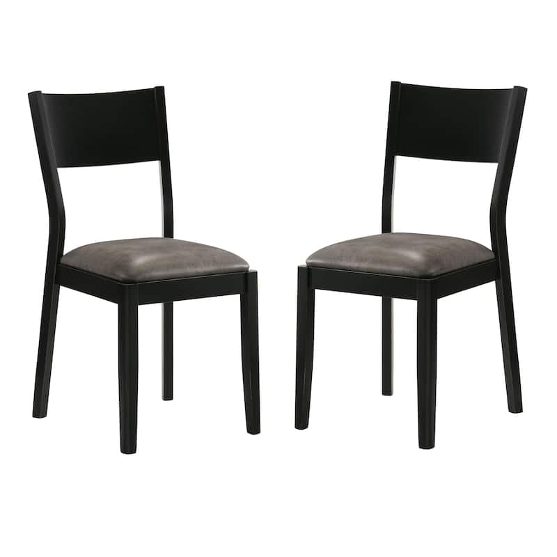 Balgona Contemporary Grey Wood Padded Dining Chair by Furniture of America (Set of 2)