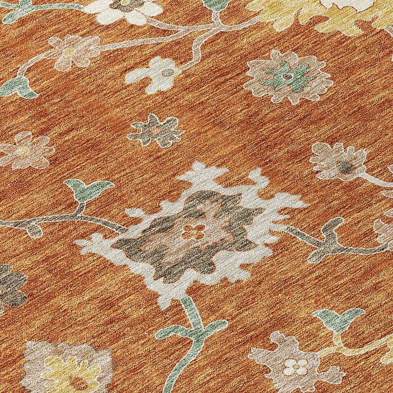 Machine Washable Indoor/ Outdoor Chantille Kashan Traditonal Rug