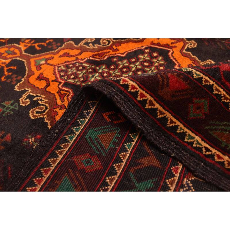 ECARPETGALLERY Hand-knotted Teimani Black Wool Rug - 3'8 x 6'0