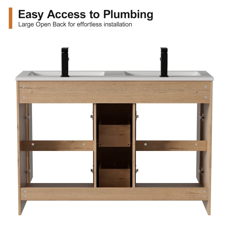 36"/48"/60"/72" Bathroom Vanity Set with Sink & Faucet