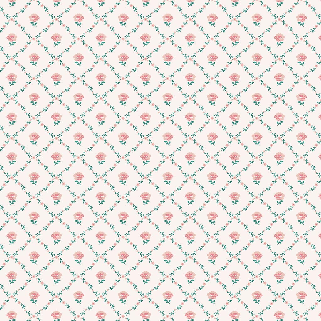 Laura Ashley Kate Coral Pink Wallpaper