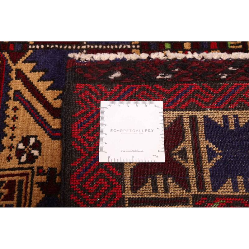 ECARPETGALLERY Hand-knotted Teimani Red Wool Rug - 3'8 x 6'4