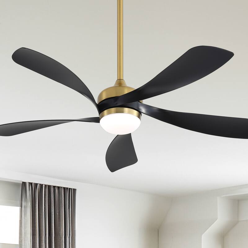 52-Inch Ceiling Fan with Light - Dimmable with Memory Function, DC Reversible Motor, Includes Remote Control