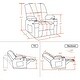 preview thumbnail 21 of 25, Mcombo Electric Power Recliner with Massage & Heat, Extended Footrest, 2 USB Ports, Side Pockets, Cup Holders, Faux Leather 8015