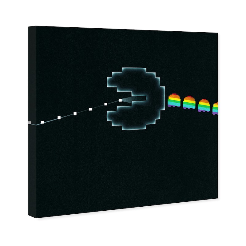 Wynwood Studio 'Iconic Arcade Vinyl' Entertainment and Hobbies Wall Art Canvas Print Video Games - Black, Blue
