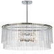 preview thumbnail 2 of 1, Bleecker 8 Light Polished Chrome Chandelier - 36'' W x 16'' H