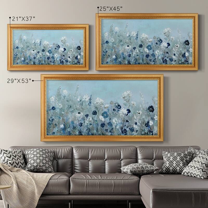 Teal Light Garden Premium Framed Canvas- Ready to Hang