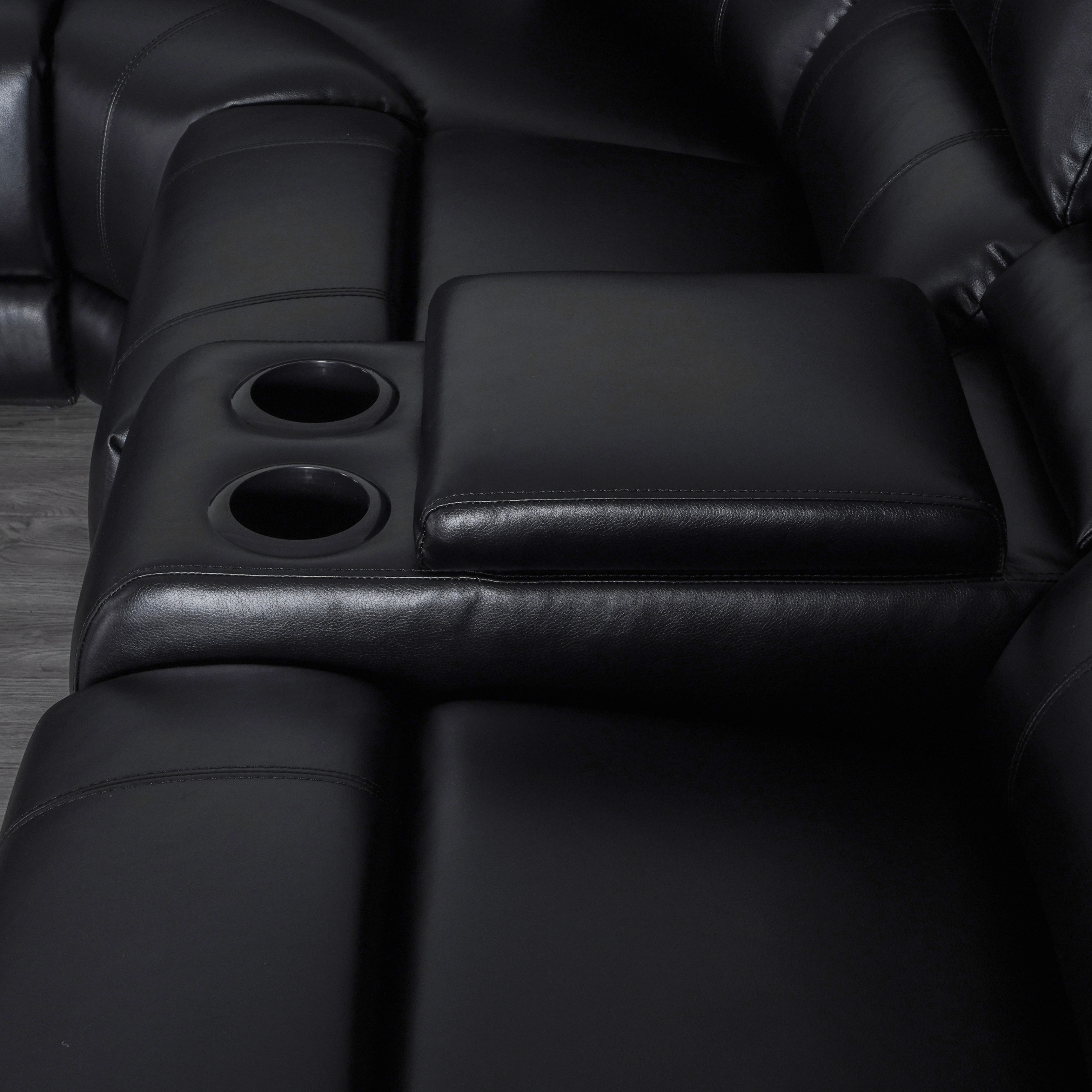 108" Modern Faux Leather 7-Piece Sectional Recliner