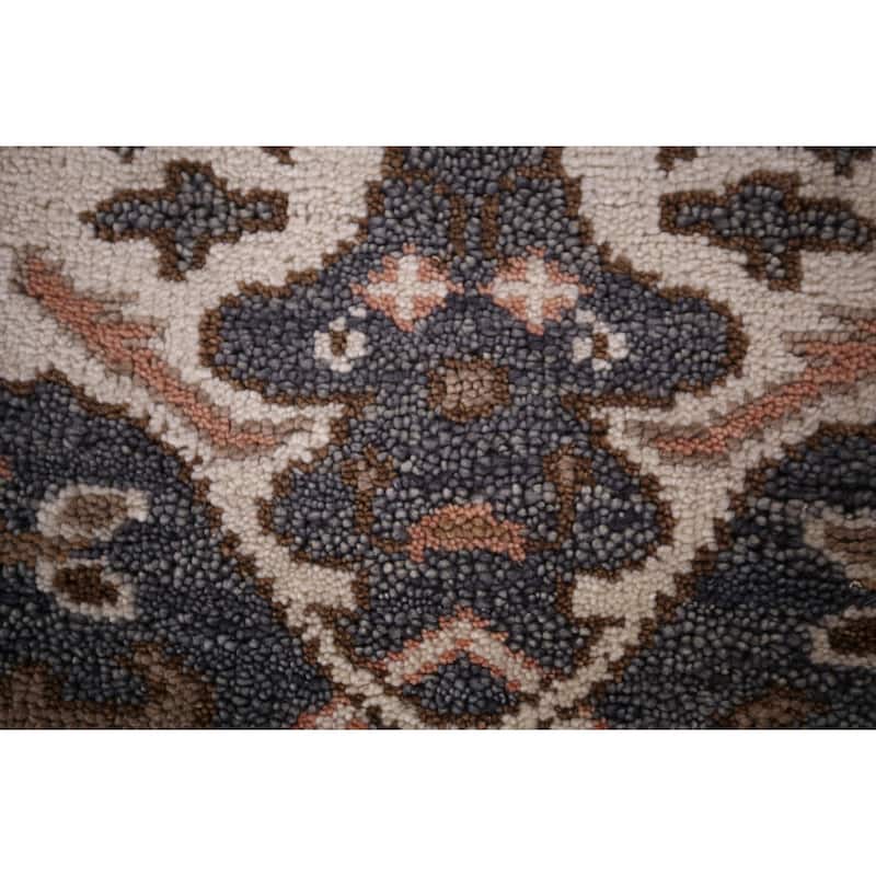 Oushak Oriental Runner Rug Handmade Blue Wool Carpet - 2'7"x 8'5"