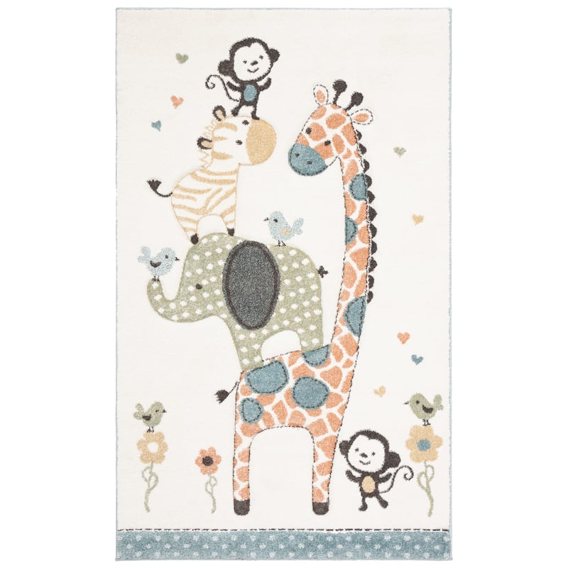 SAFAVIEH Carousel Kids Brandusa Animal Rug - 2'3" x 4' - Ivory