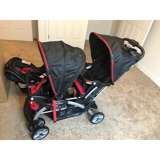 Shop Baby Trend Sit N Stand Double Stroller Optic Red Overstock 23065391