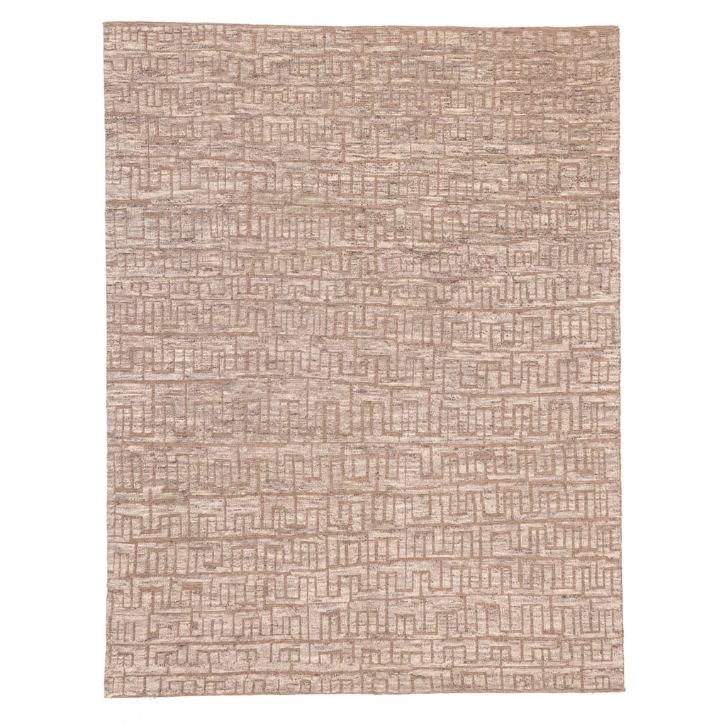 ECARPETGALLERY Hand-knotted Looma Brown Wool Rug - 7'7 x 9'11