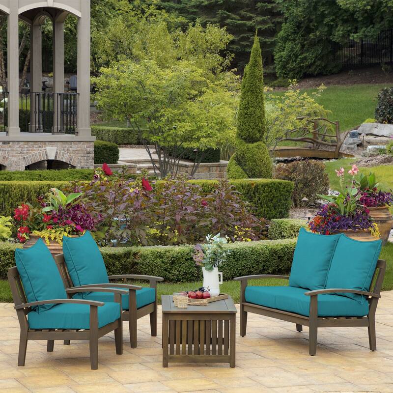 ARDEN Outdoor Foam Deep Seat Cushion Set, 22 in x 24 in