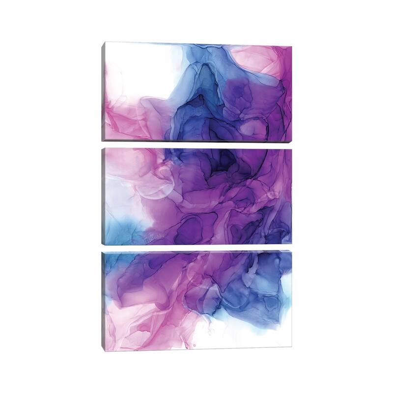iCanvas "Purple Power III" by Elizabeth Karlson 3-Piece Canvas Wall Art Set