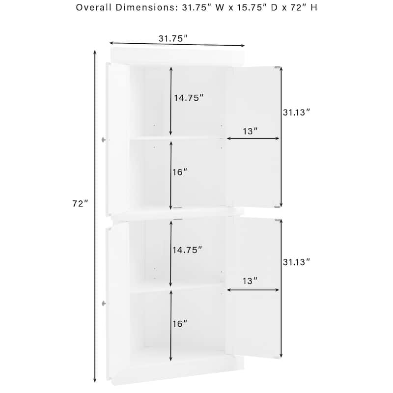 Crosley Shoreline Tall Corner Pantry - N/A