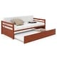 preview thumbnail 4 of 40, Costway Twin Size Trundle Daybed Wooden Slat Support Mattress Platform