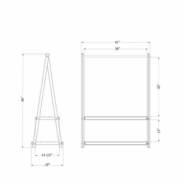 South Shore Sweedi Clothes Rack with Storage Shelves