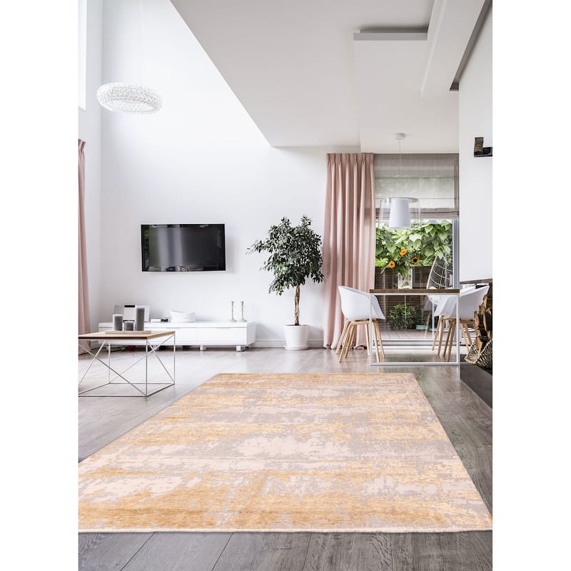 ECARPETGALLERY Hand-knotted Legacy Grey Silk, Wool Rug - 9'0 x 12'0