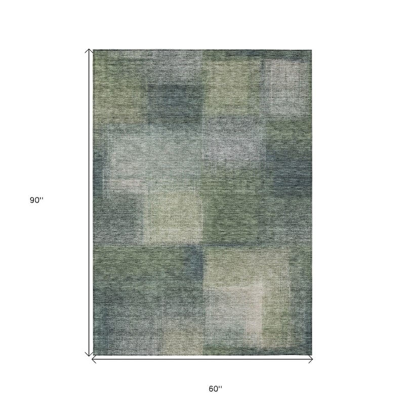 HomeRoots Abstract Transitional Rectangle Outdoor Rug