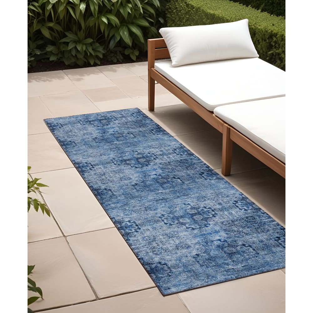Alvafi Garden-Inspired Weather Resistant Classic Meets Modern Outdoor Rug