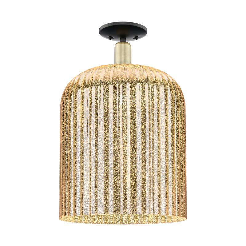 Innovations Lighting Downtown Urban - Bridal Veil - 1 Light 12" Semi-Flush Mount Light