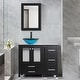 preview thumbnail 61 of 106, 36" Bathroom Vanity with Sink Set Side Cabinet Black - B-Glass turquoise sink