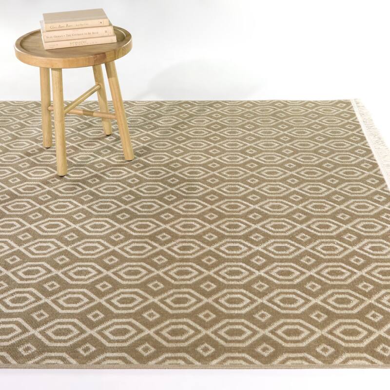 Theiler Modern Geometric Area Rug - 7'10" x 10' - Taupe - Rectangle