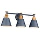 preview thumbnail 1 of 5, 3/5/6-Light Modern Bathroom Vanity Light 3-Light - Blue