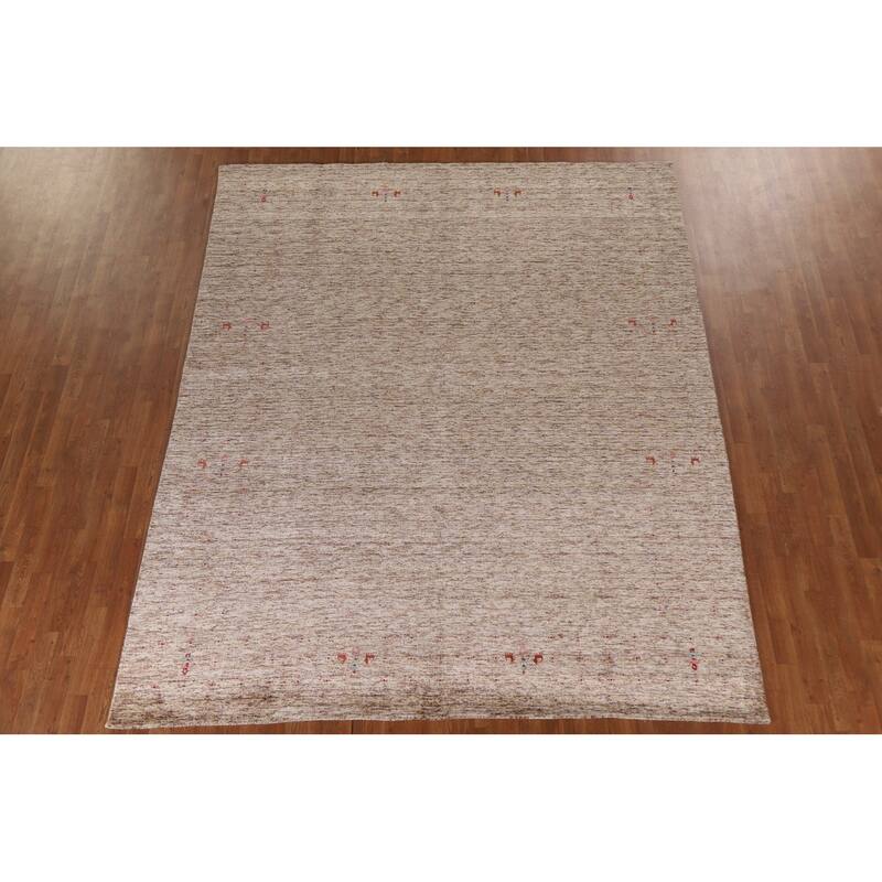 Gabbeh Area Rug Handmade Living Room Wool Carpet - 8'2"x 9'11"