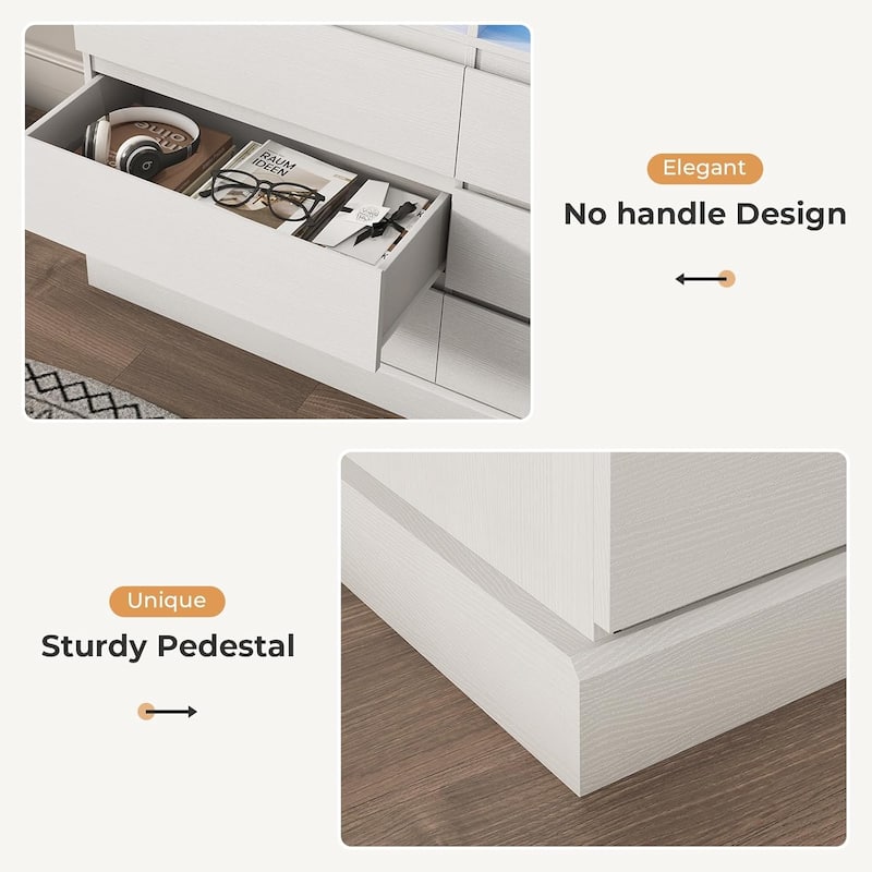 Bedroom Dresser Charging Station Storage Drawers Chest of Drawers