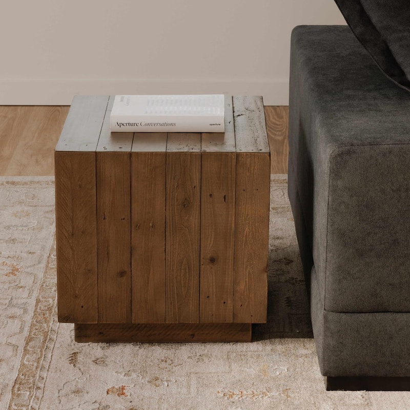 NADAAL STUDIOS Niall, Accent Table With Reclaimed Pine - Natural