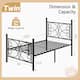 VECELO Metal Bed Frame with High Headboard and Footboard, Platform Beds with Heavy Duty Mattress Foundation