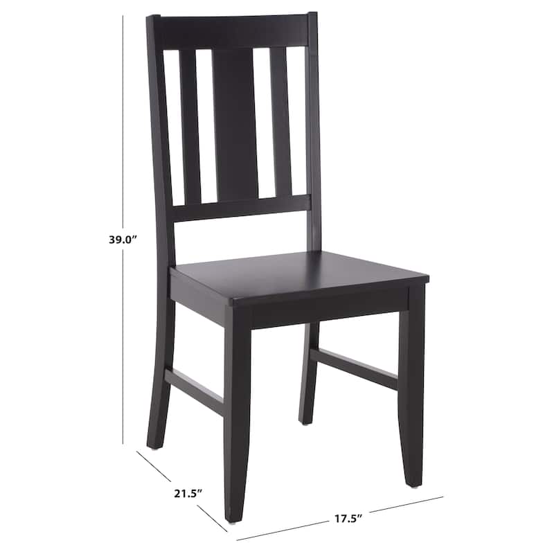 SAFAVIEH Home Roswitha Slat Back Side Chair - 18"W x 22"D x 39"H