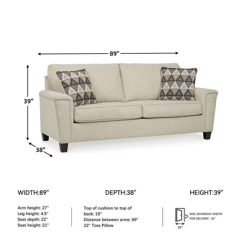 Signature Design by Ashley Abinger Sofa - 89" W x 38" D x 39" H