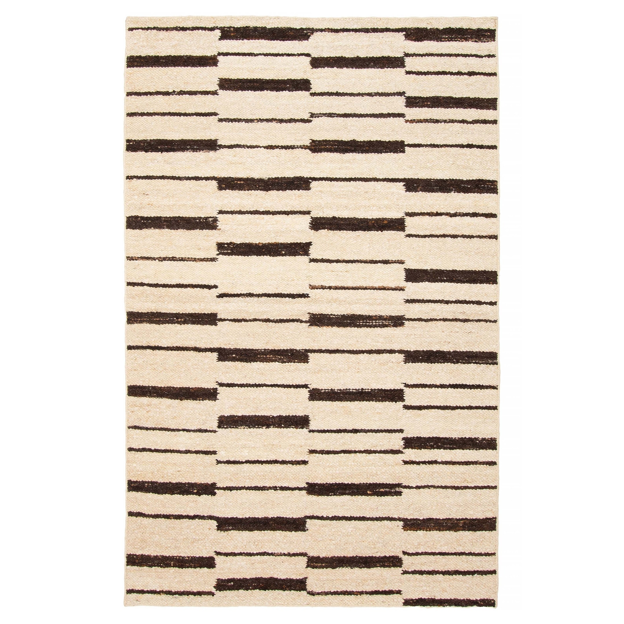 ECARPETGALLERY Hand-knotted Tangier Cream Wool Rug - 4'11 x 8'0