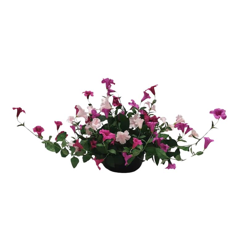 Faux Floral Urn Filler - Petunia Hot Pink/Light Pink
